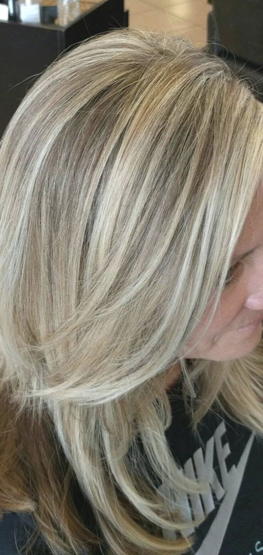 Grey Blending Blonde Highlights