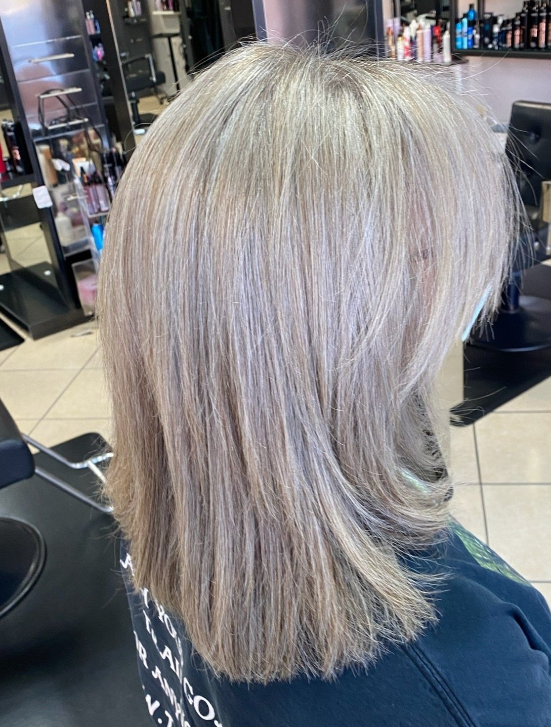 Gray Hair Color Blending