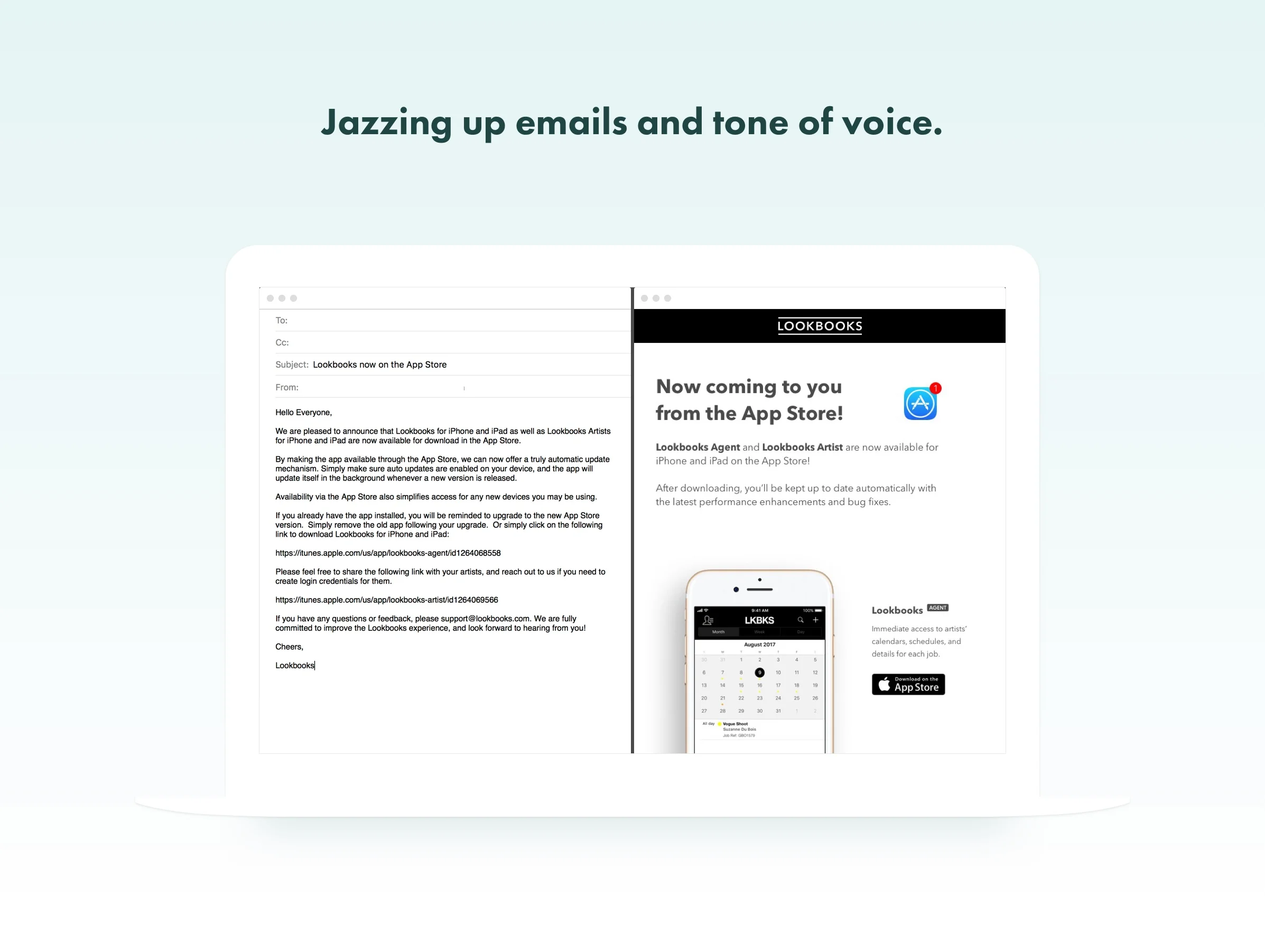 Aspirational to reality.