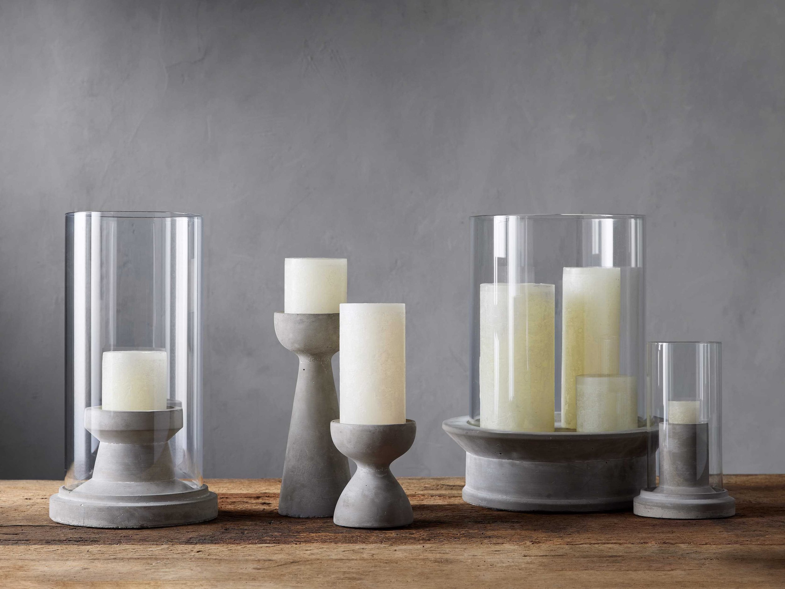 Outdoor Concrete Candle Holders
