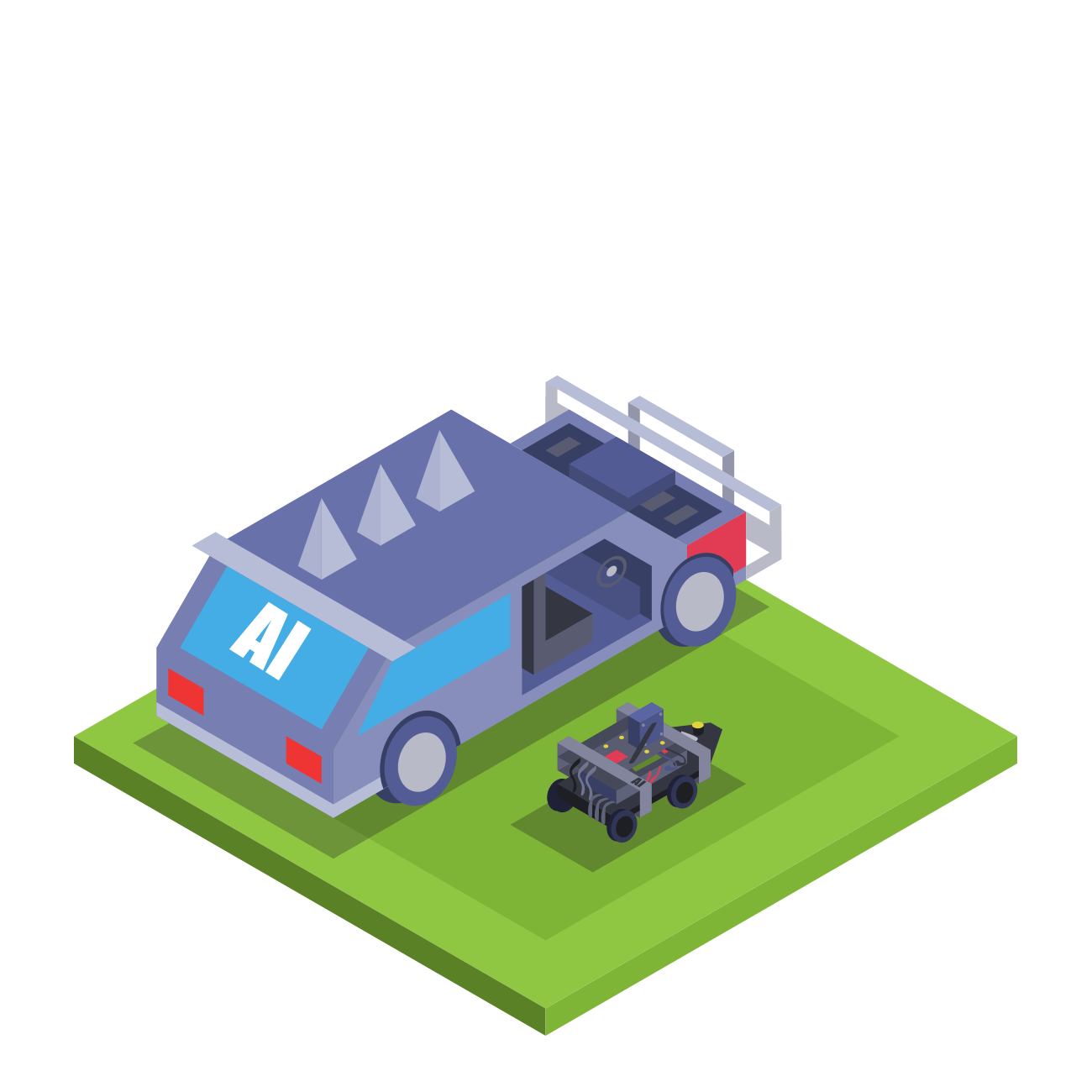 The Robotics automated full size and 1:10 scale model cars