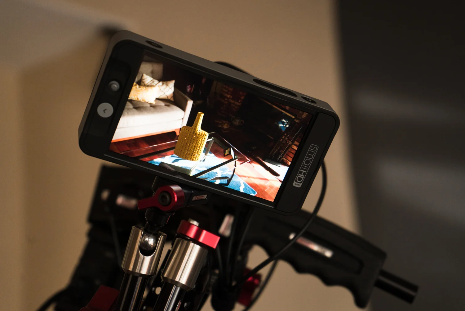 SmallHD 502 with a custom LUT applied.
