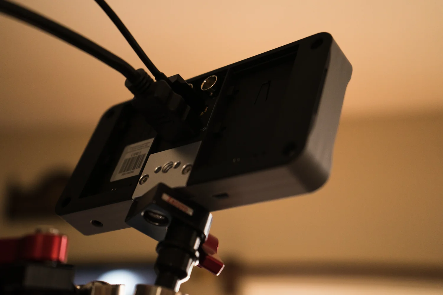 Back of the SmallHD 502 - HDMI In/Out and SDI In/Out