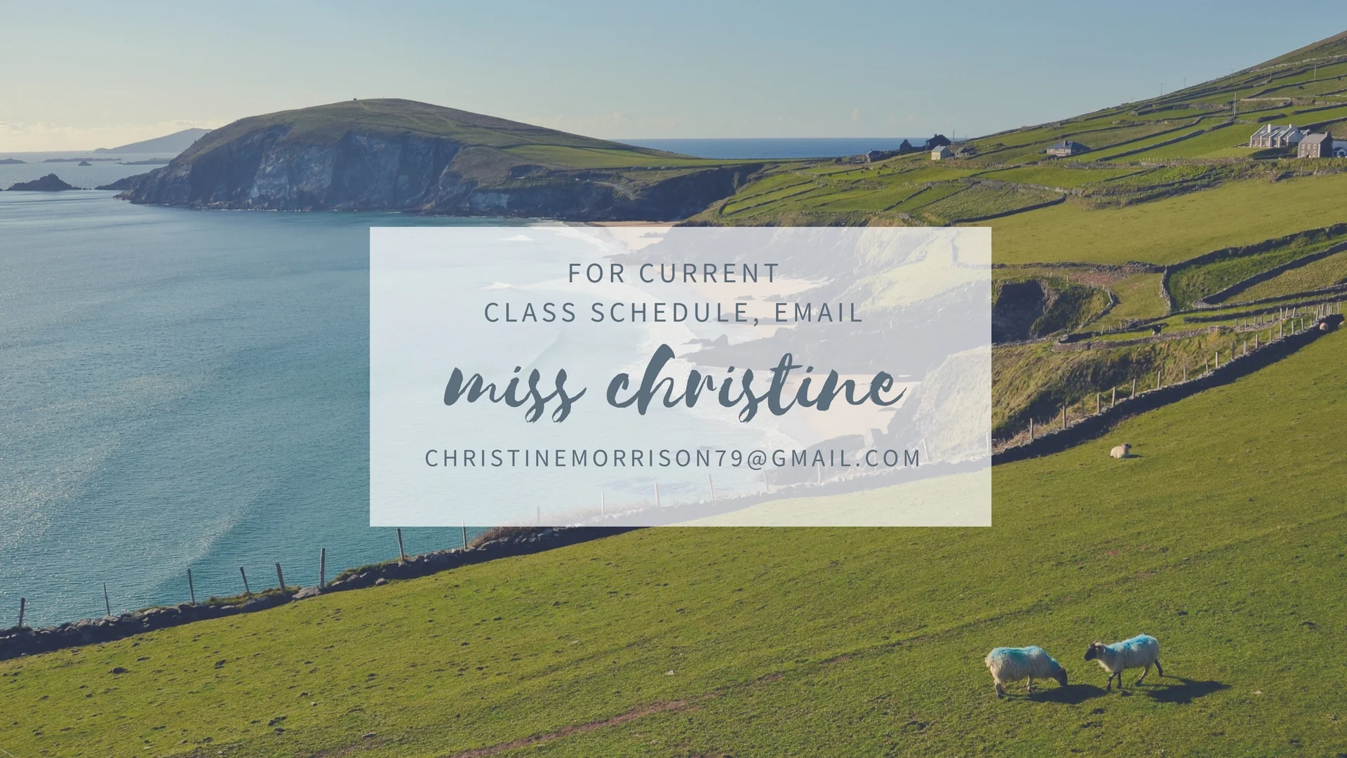 ~ Email us now for class schedule and general information ~