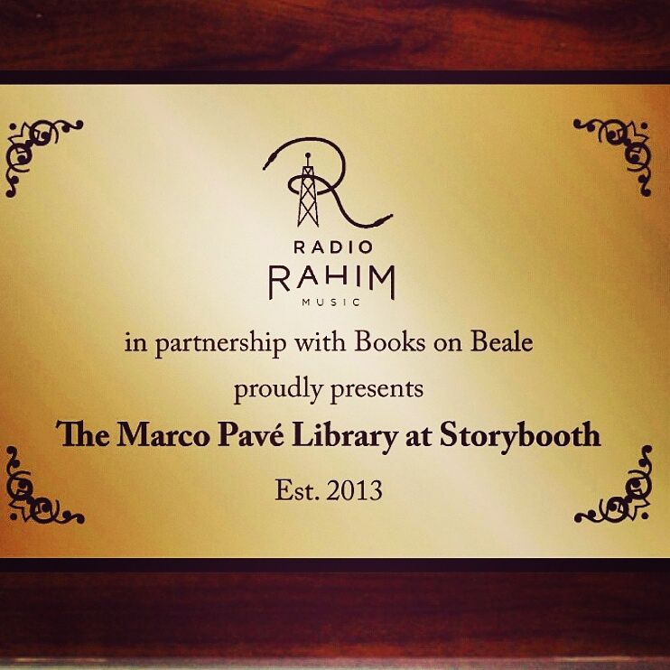       
  
     The Marco Pavé Library    I created “Books on Beale,” a&nbsp;benefit concert that promotes literacy in Memphis and surrounding areas. 2013’s concert featured over a dozen local acts and brought together over $20,000 in resources. For m