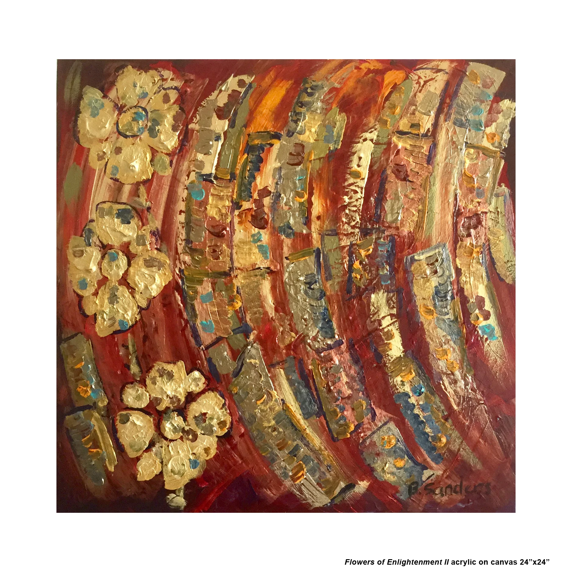 Painting 416 Flowers of Enlightenment II acrylic on canvas 24x24.jpg