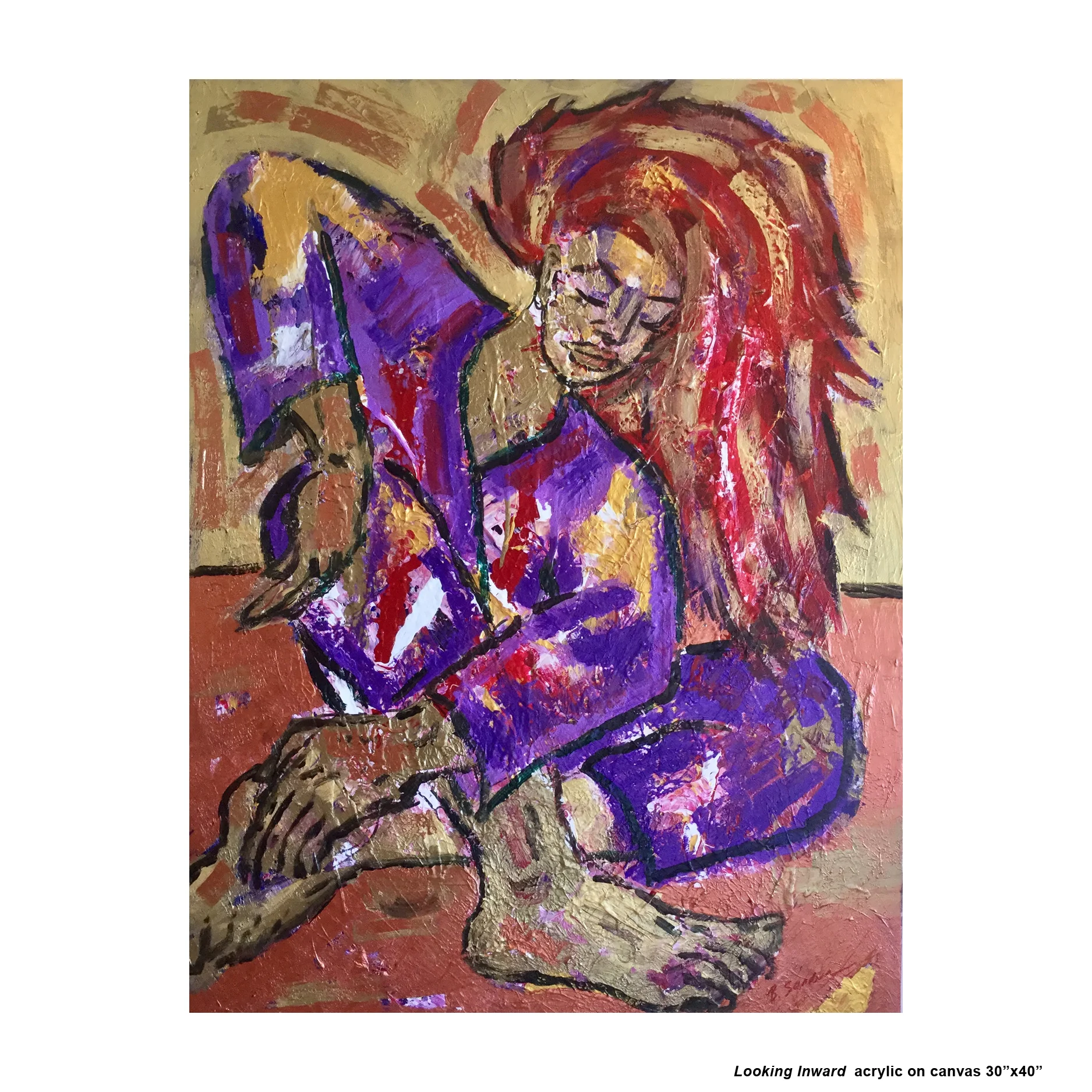 Painting 409 Looking Inward acrylic on canvas 30x40.jpg