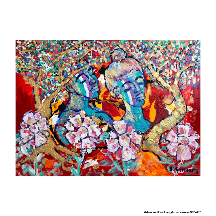 Painting 486 Adam and Eve acrylic on canvas 36x48.jpg