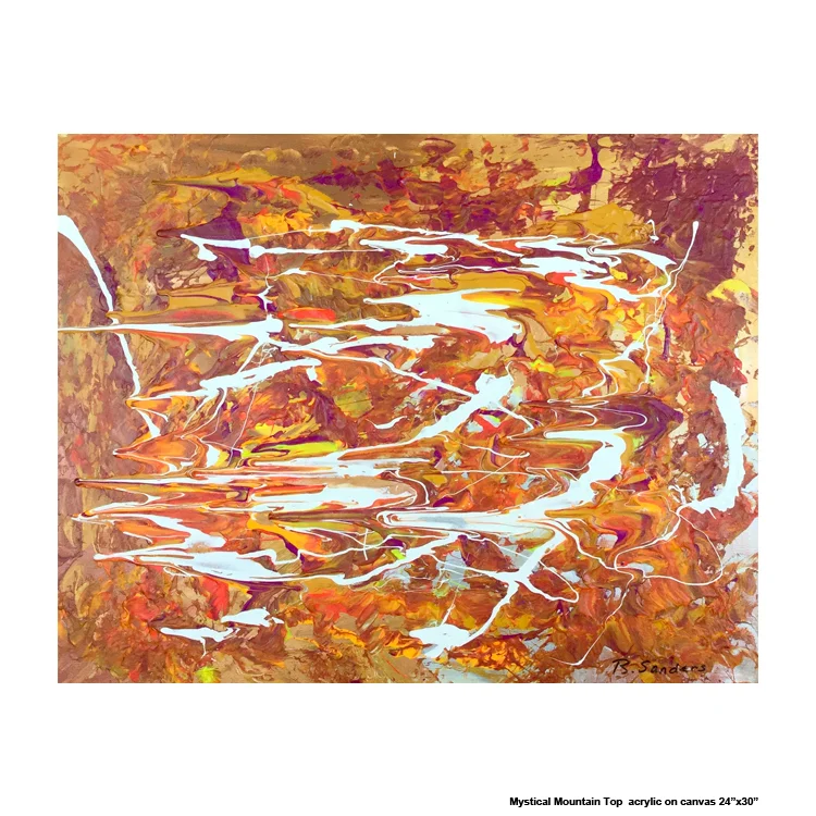 Painting 217 Mystical Mountain Top acrylic on canvas 24x30.jpg