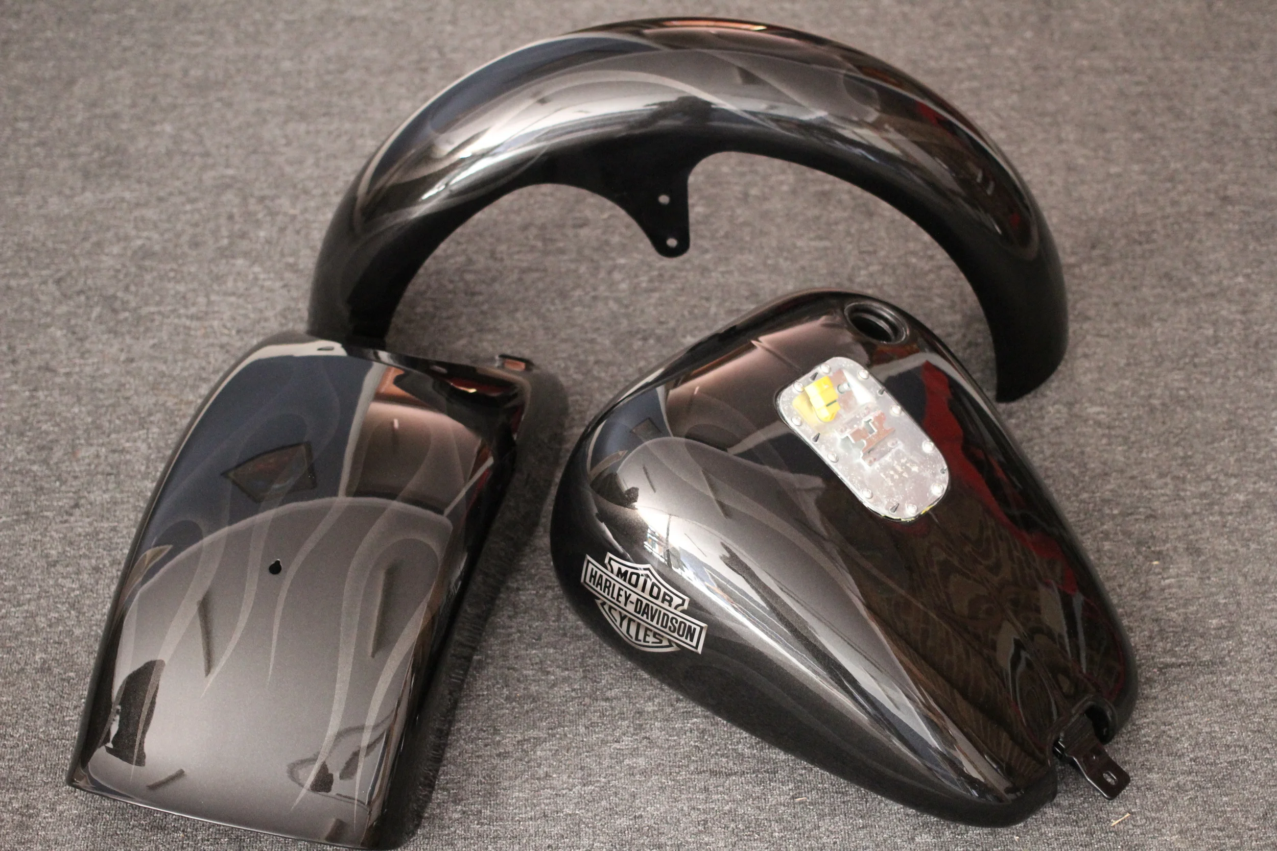 Gunmetal ghost flames