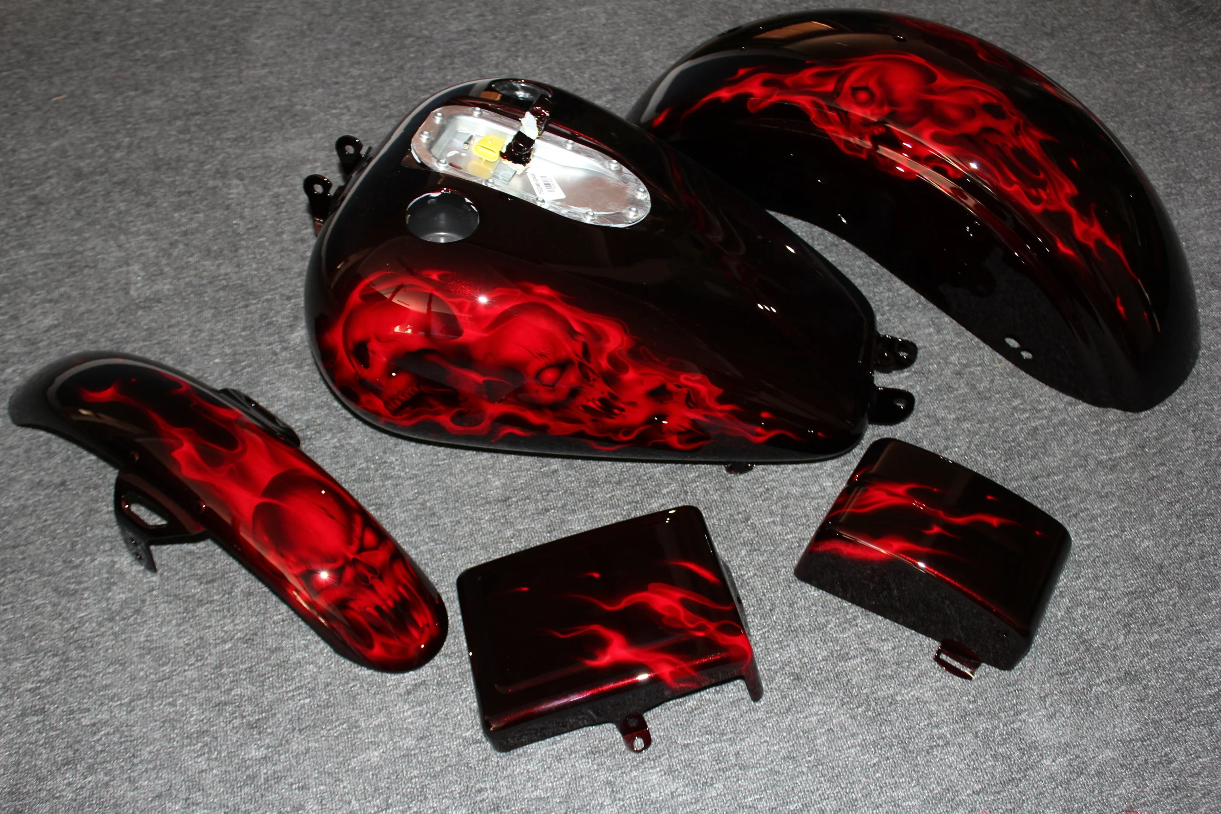 Red Fire Skulls