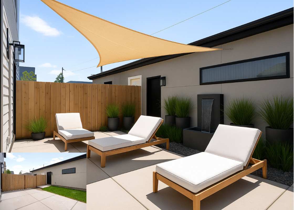 backyard rendering with sun shade