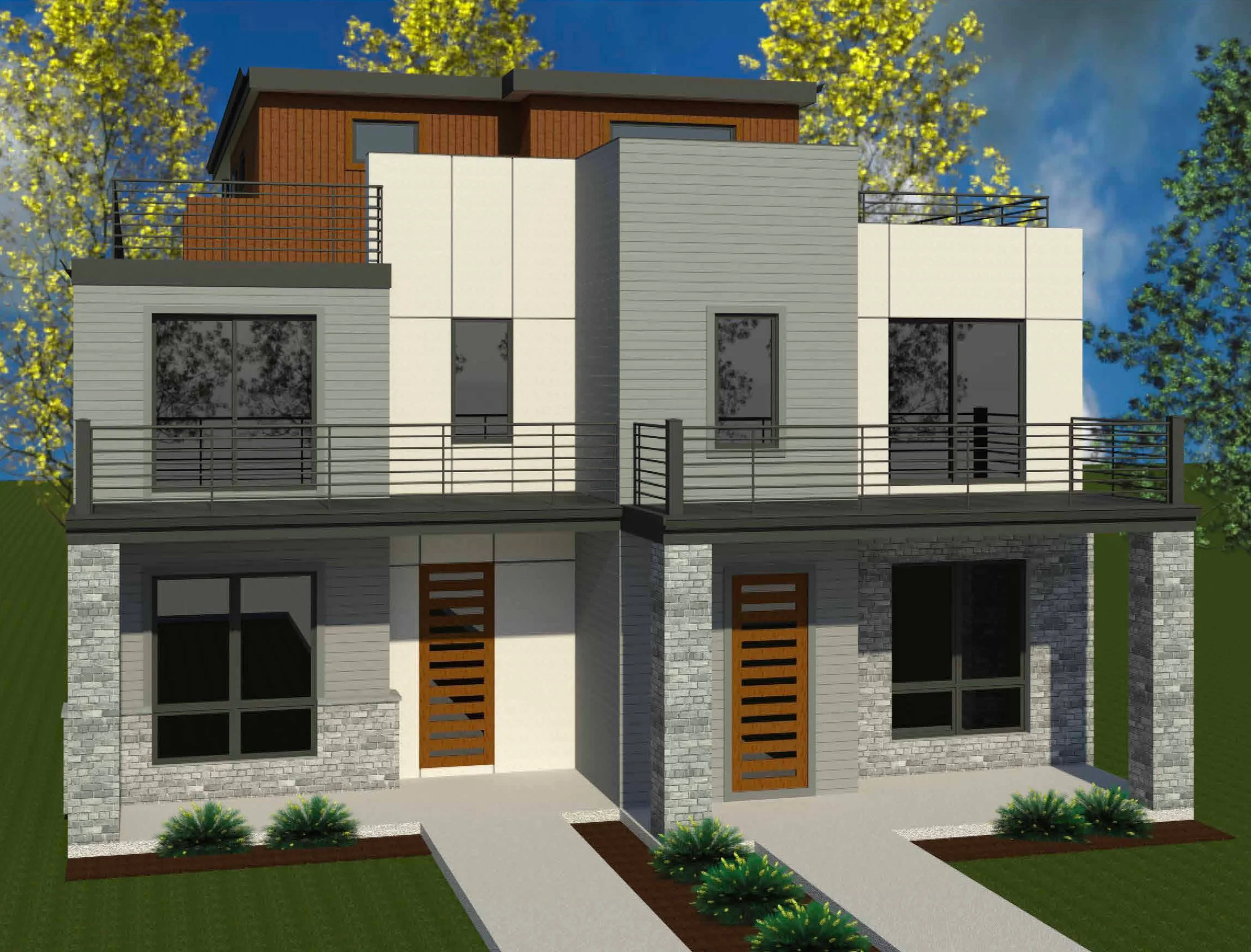 New Custom Duplex | 2341 & 2342 S Acoma St