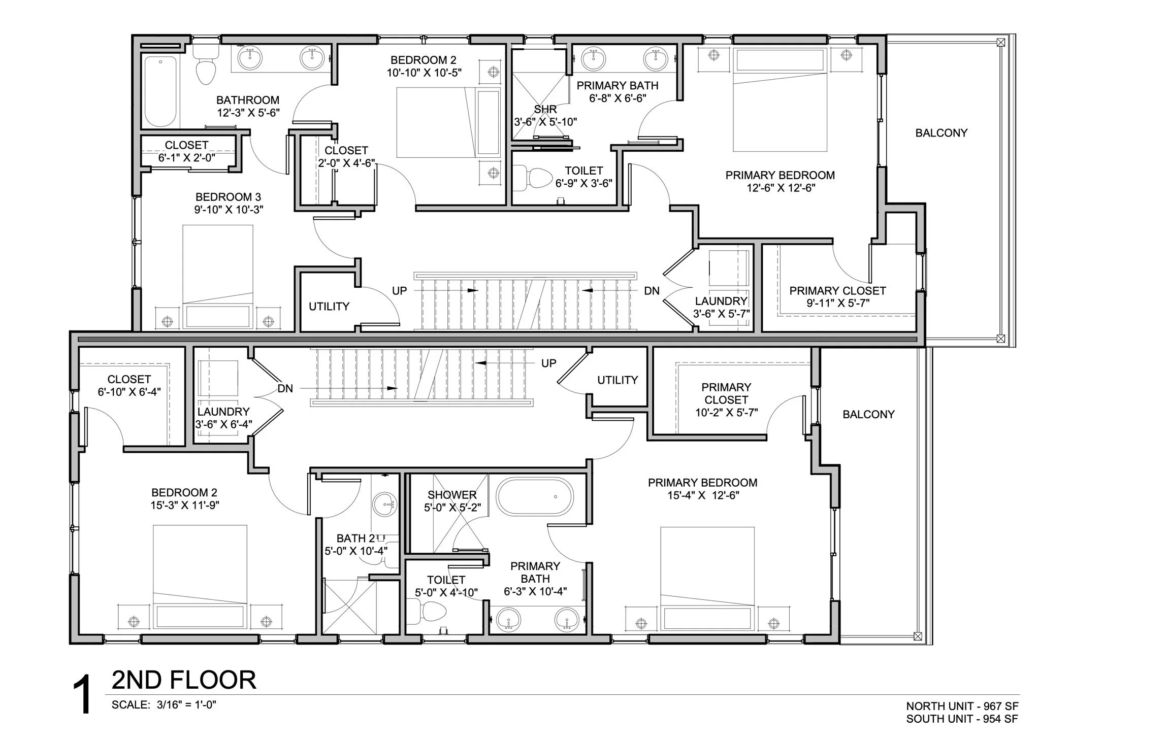 Duplex - 2341 and 2342 Acoma - Floorplans