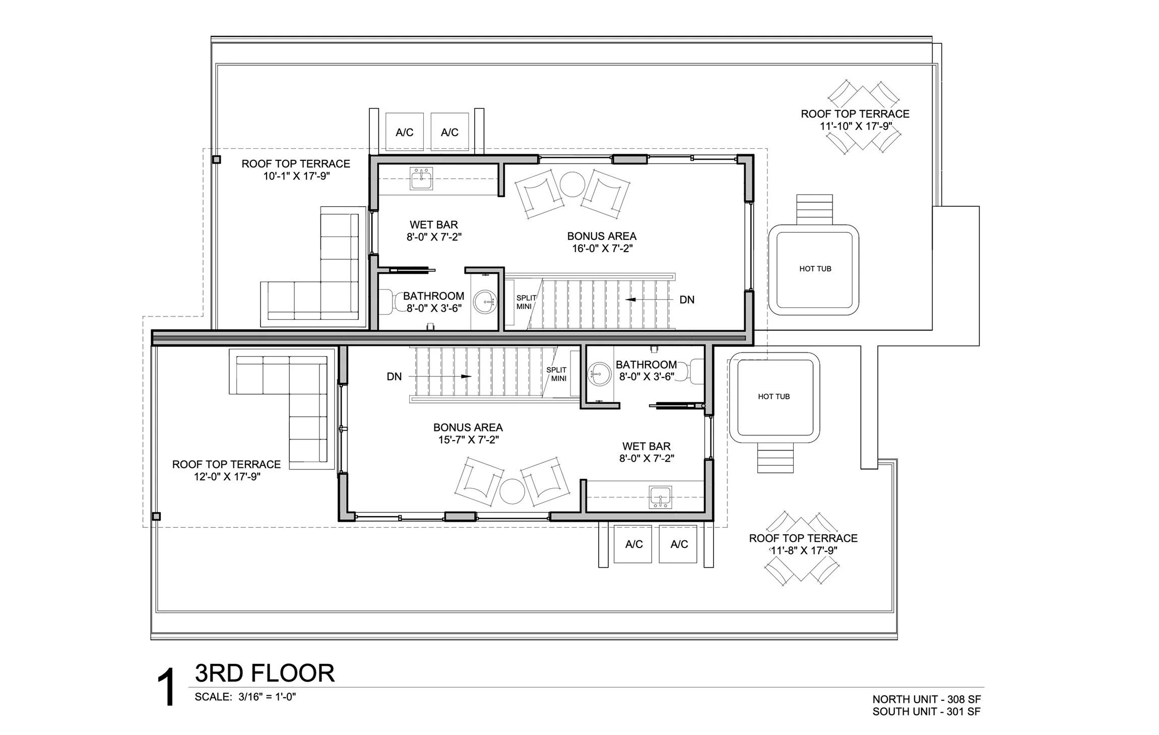 Duplex - 2341 and 2342 Acoma - Floorplans