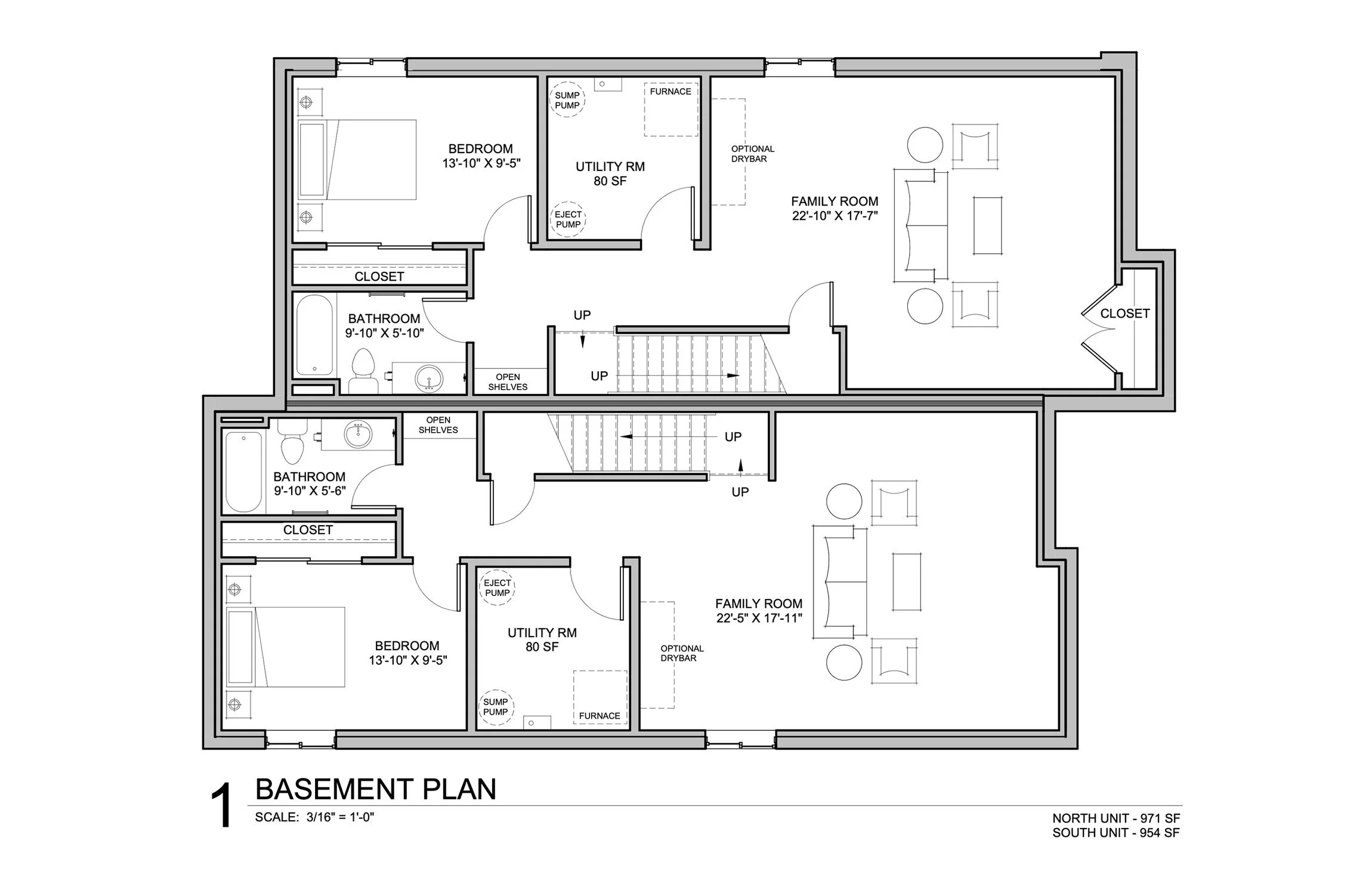 Duplex - 2341 and 2342 Acoma - Floorplans