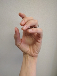 "Violin hand"