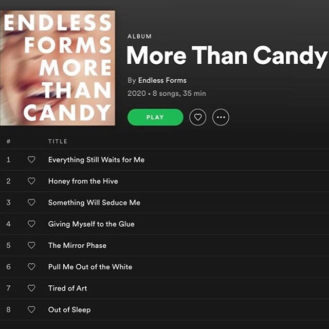 Stream new album &lsquo;More Than Candy&rsquo; at link in bio!!!! It is here!!! Surreal! I&rsquo;ve been working on this album for three years, and it contains my soul. There is a lot of desperation, and a lot of hope on this record &mdash; and a lot