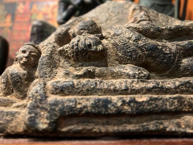 Happy #VesakDay
.
A significant part of Vesak is the parinirvana (enlightenment after death) of the Buddha. Although he may not be physically around, his teachings always remain.
.
.
.
Closeup view of Buddha in Parinirvana scene, circa 11th century, 