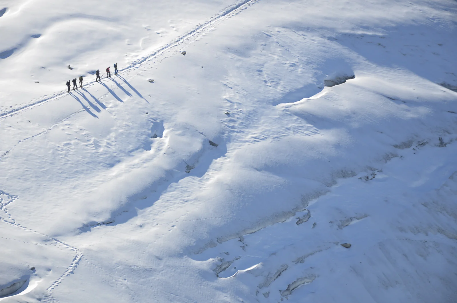 Alpinistes dans le massif d'Argentière