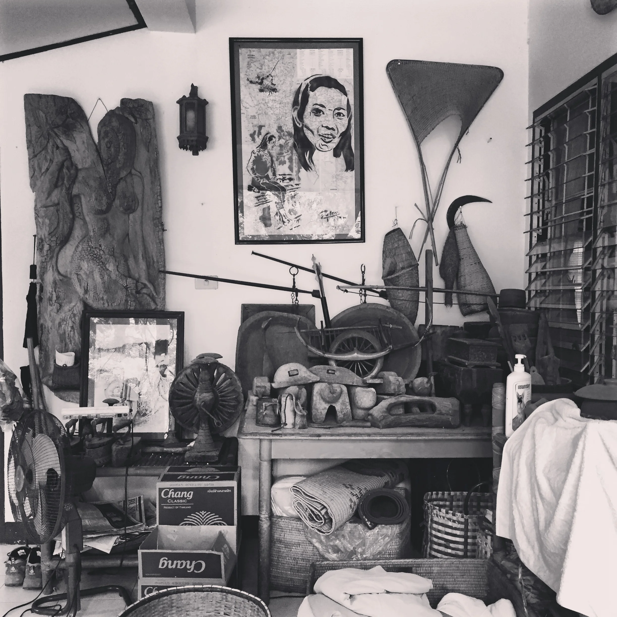So many stories in one corner at Homprang and Christopher's house