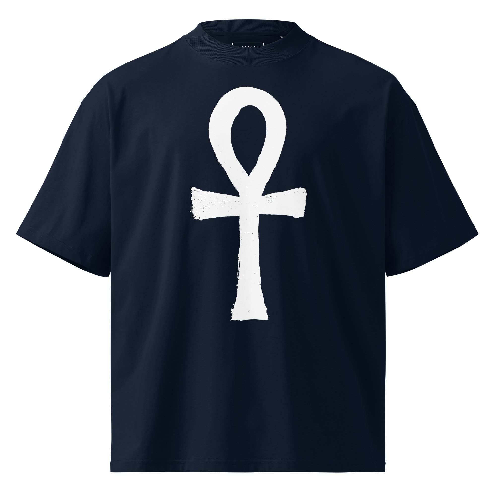 unisex-organic-oversized-high-neck-blaster-2.0-t-shirt-french-navy-front-6a75a515d8388.jpg