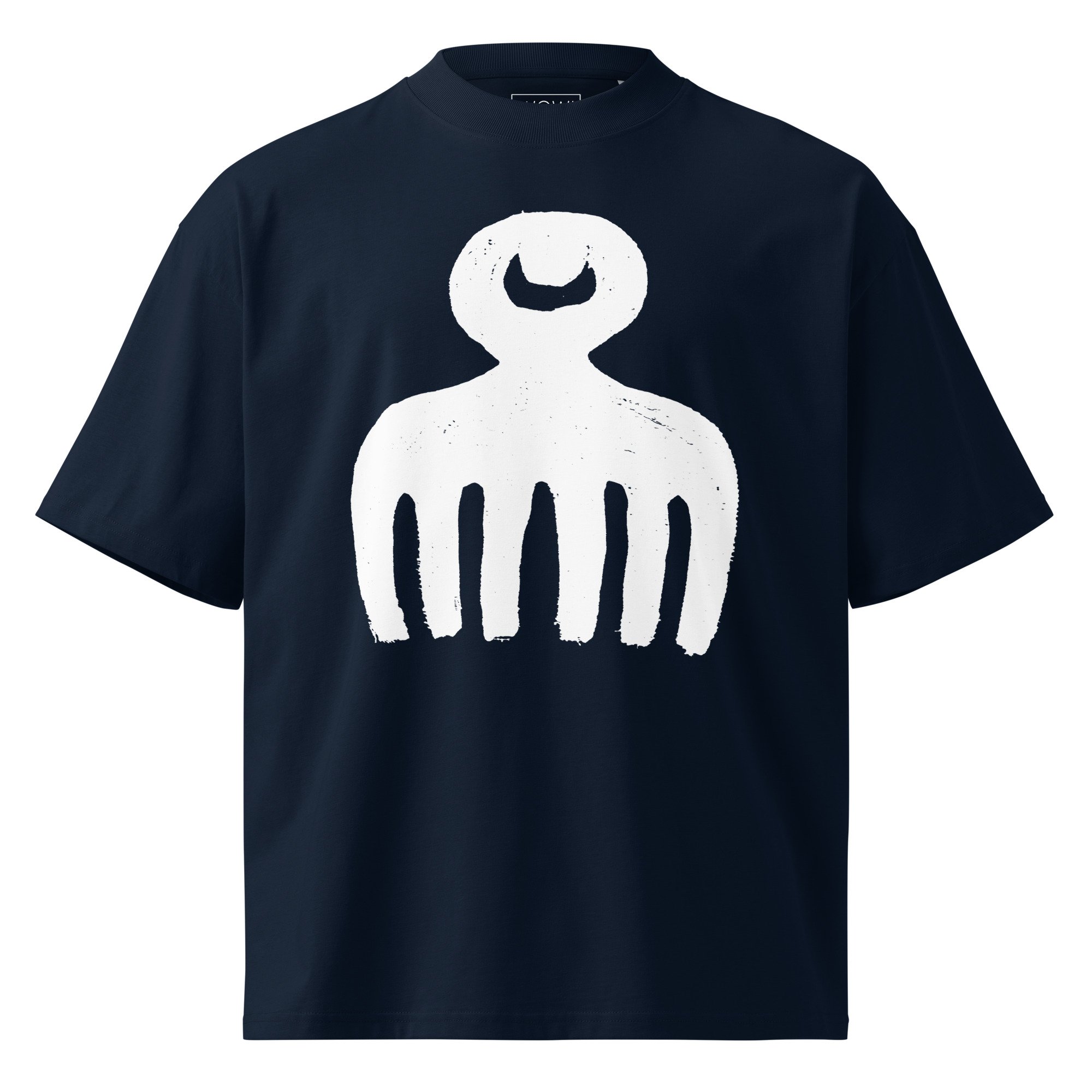 unisex-organic-oversized-high-neck-blaster-2.0-t-shirt-french-navy-front-6a75a625cd03f.jpg
