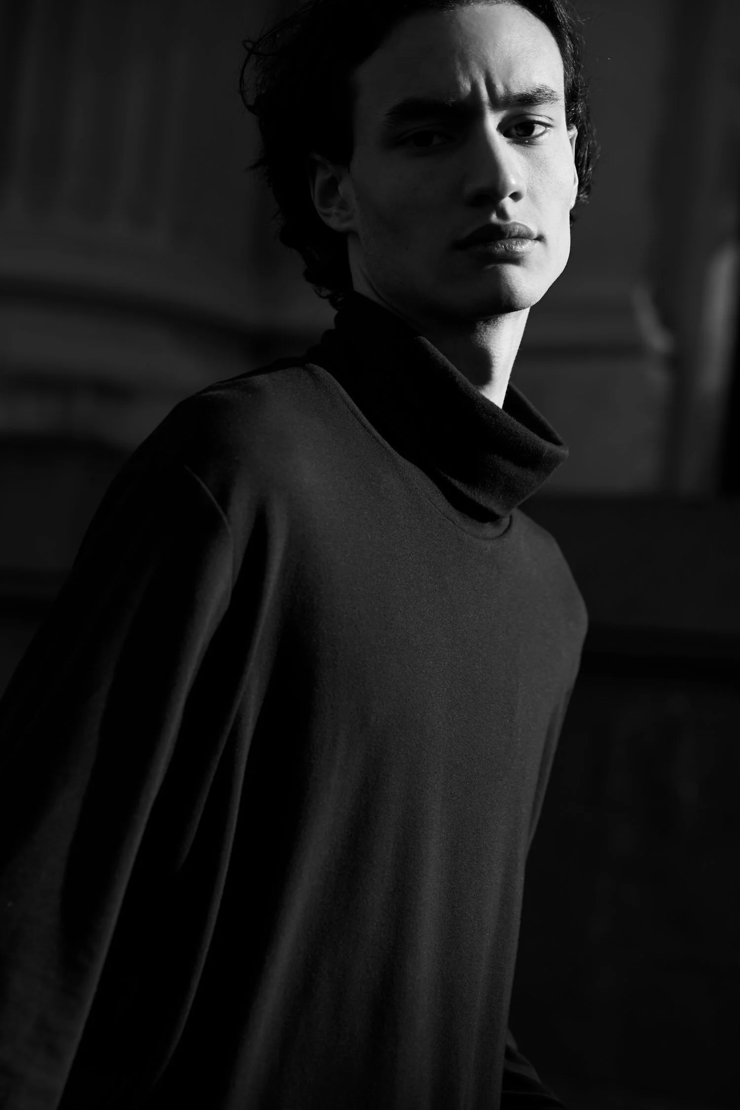 Black & White portrait of a handsome man