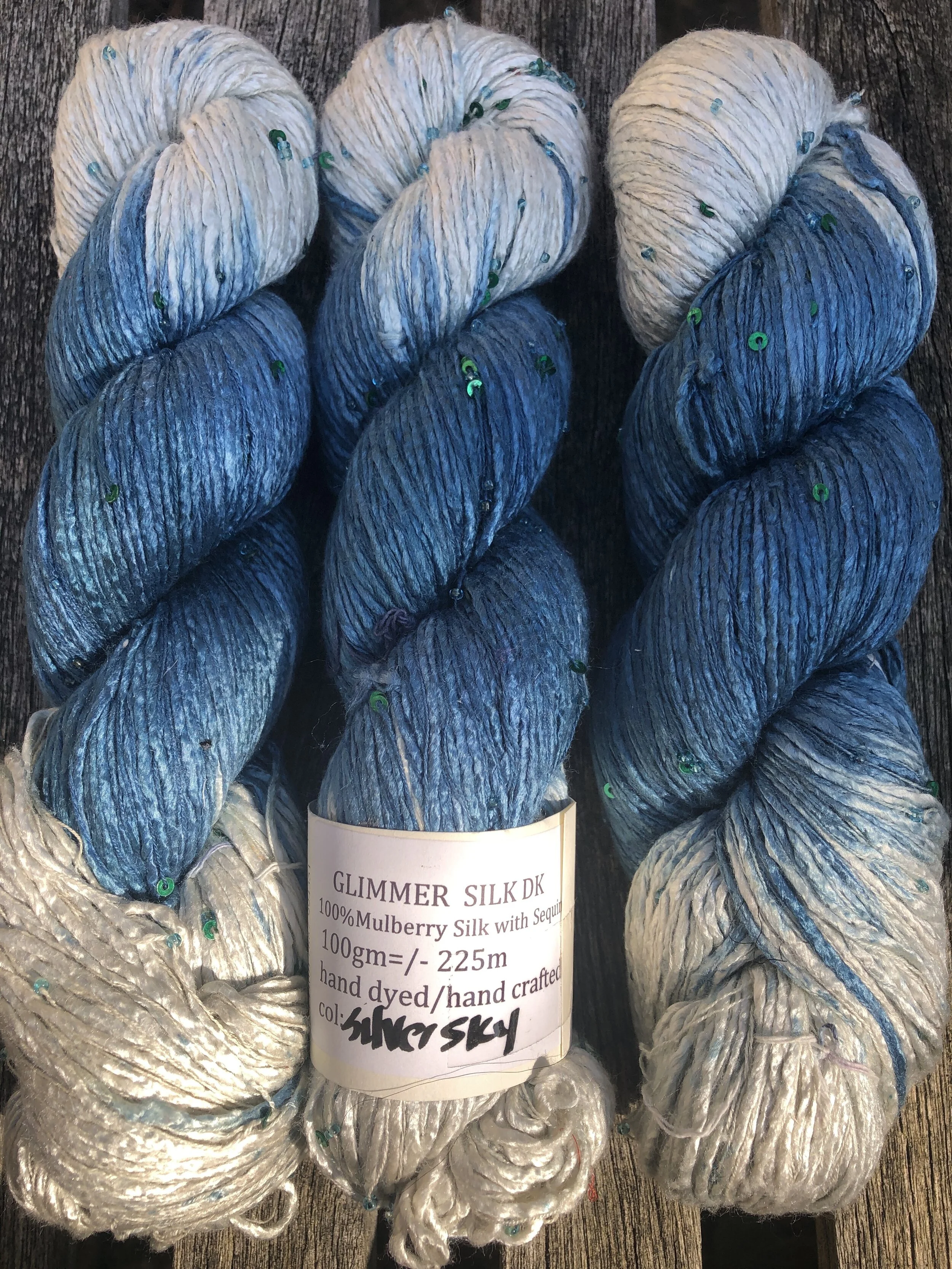 silk yarns beaded sequins