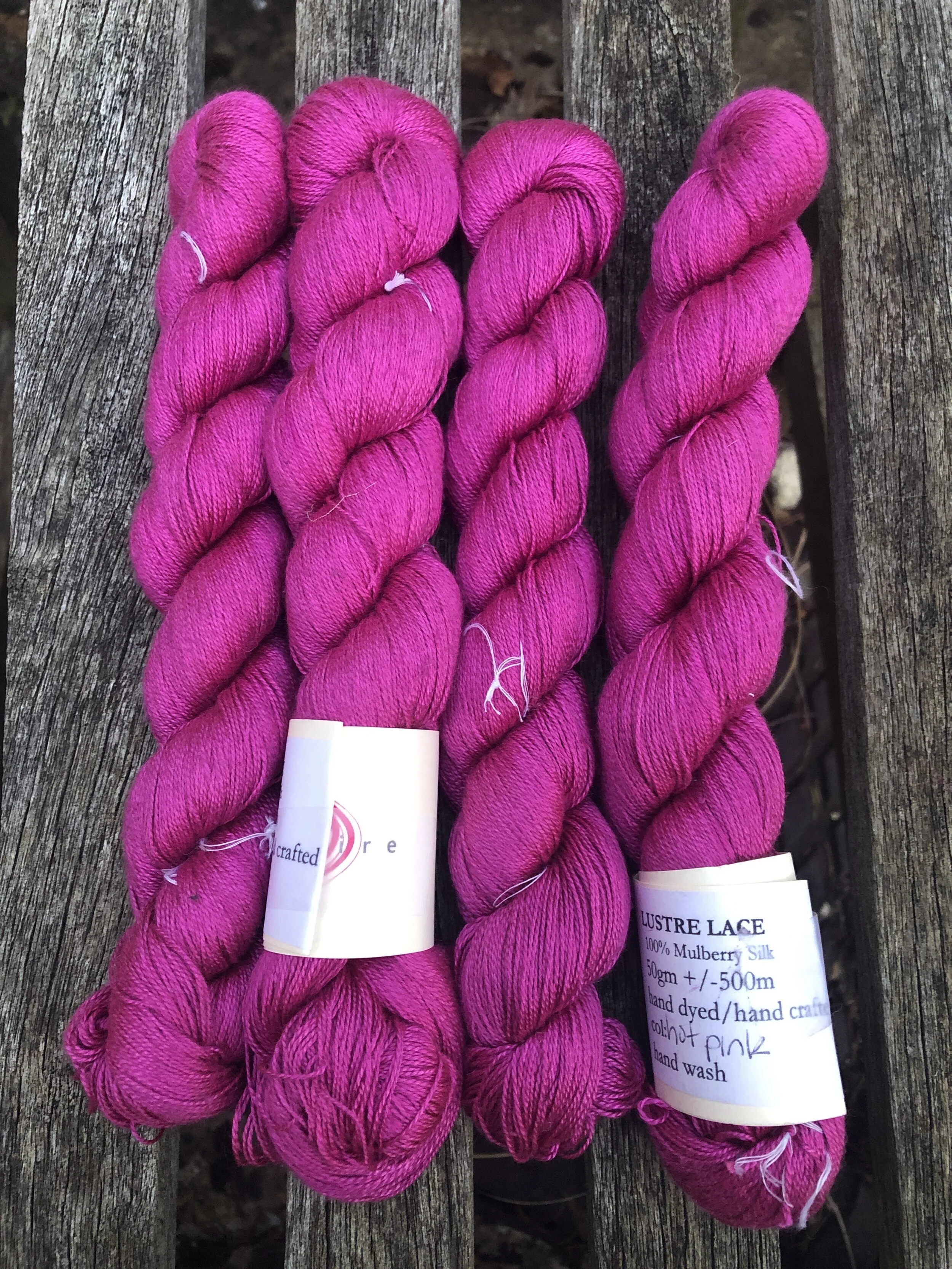 mulberry silk lace hand dyed yarn