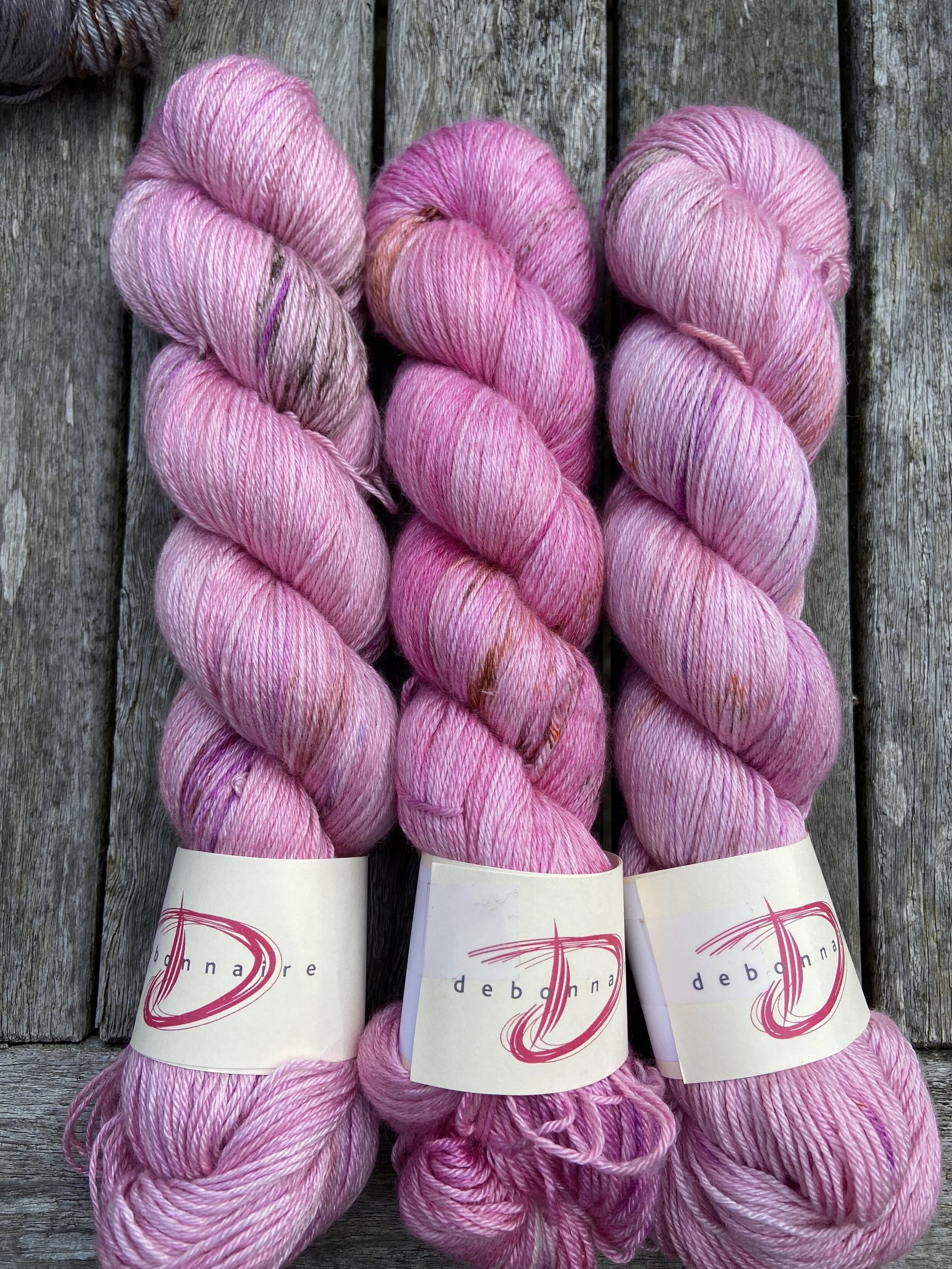 pink bfl silk yarn