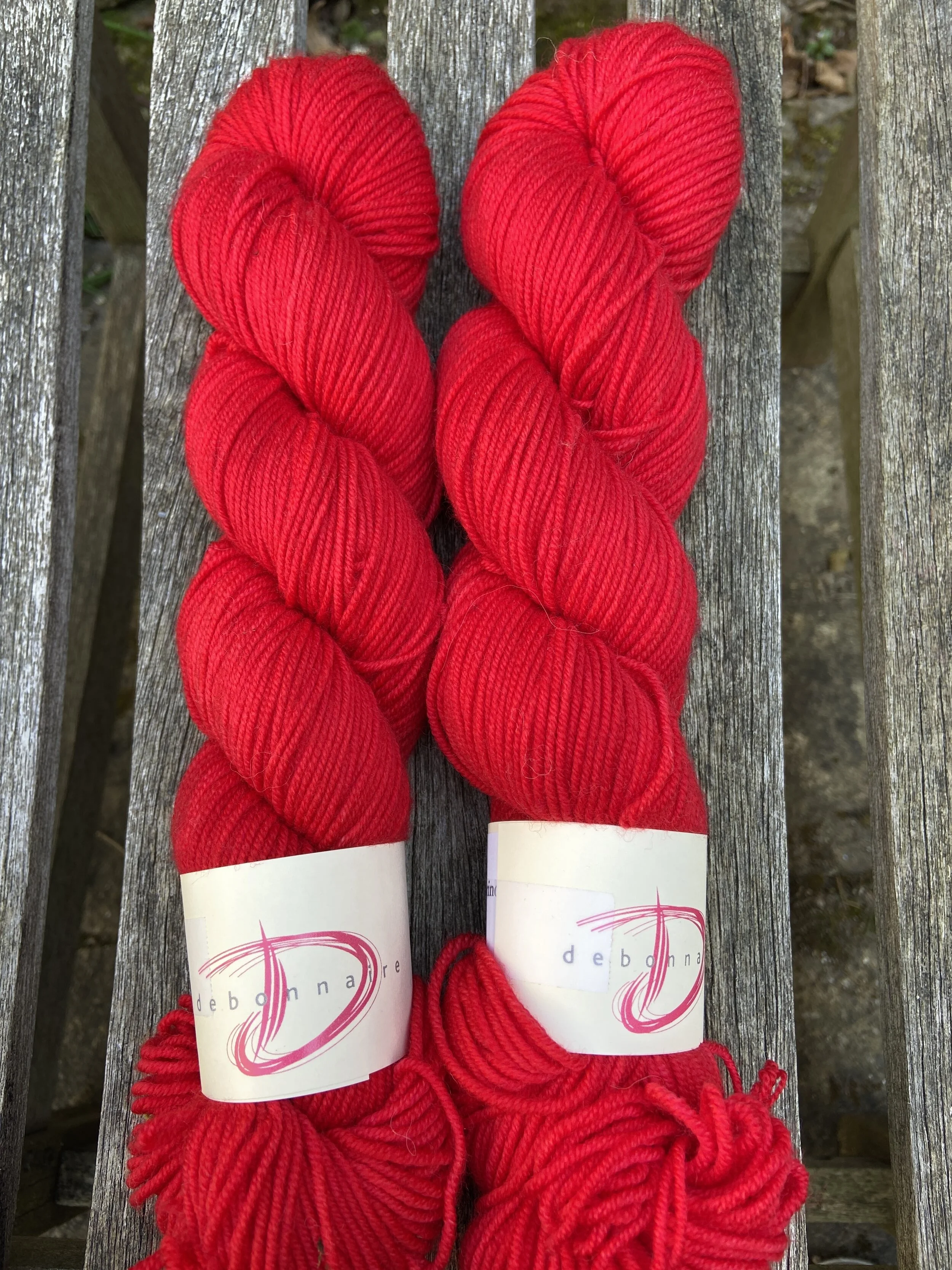 red DK hand dyed