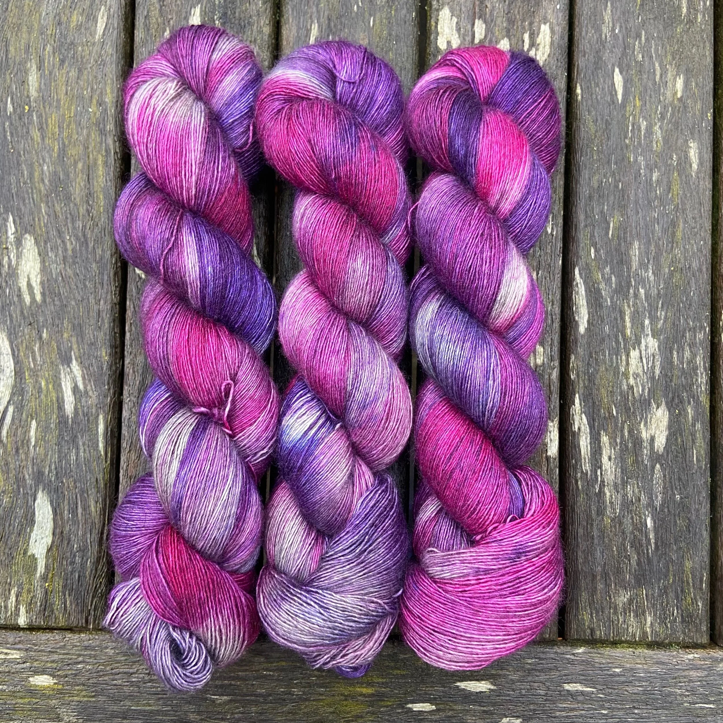yak silk purple heart lace