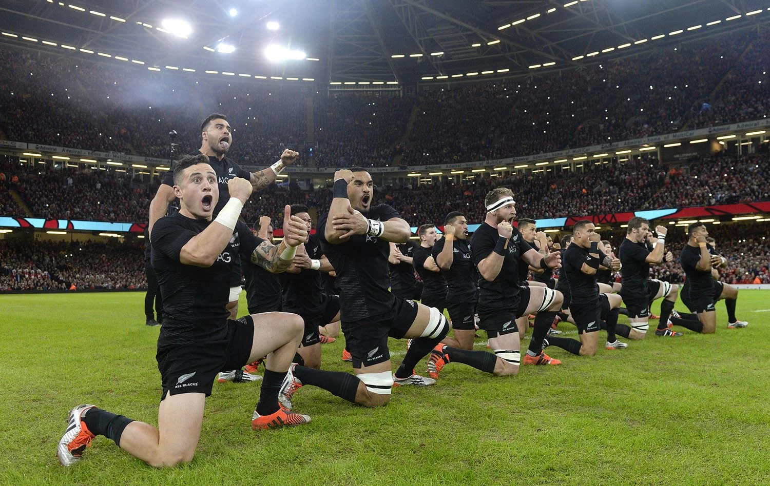 New Zealand All Blacks perform the Haka