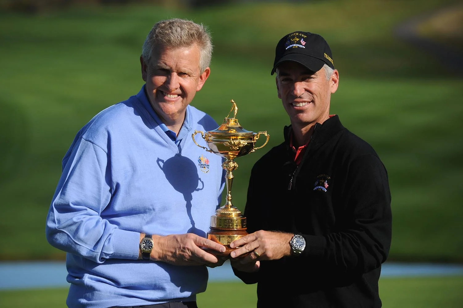 Colin Montgomerie and Corey Pavin with the Ryder Cup
