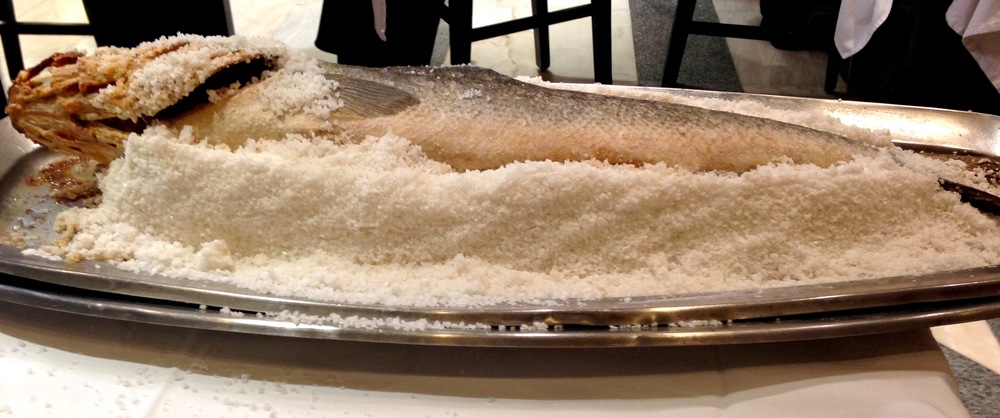 salt-baked fish