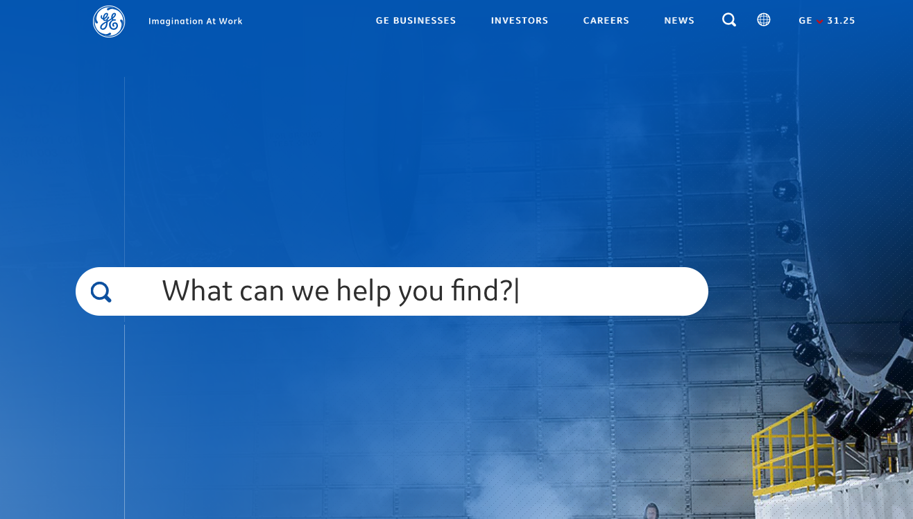 General Electric's home page is among a growing number that encourage visitors to use natural language search