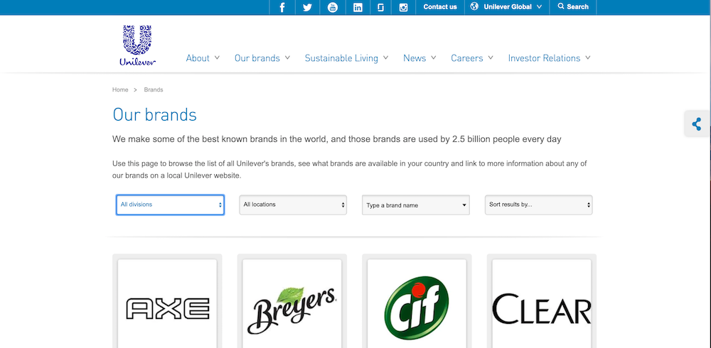 The brand tool is usefully integrated with contacts