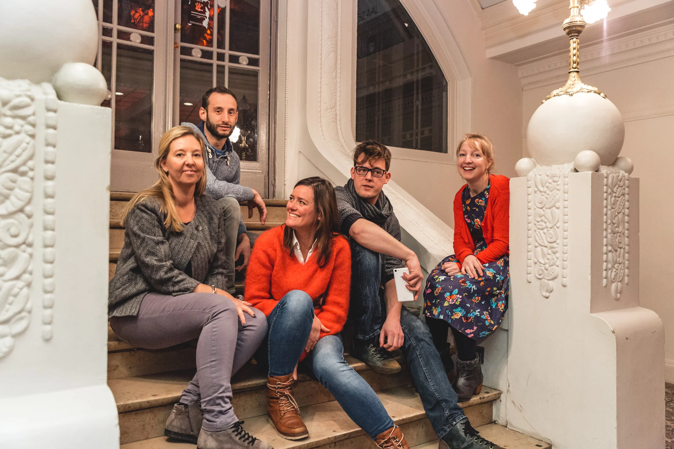Sven Coryn, Véronique Schaillée, Boris Debeuf, Klaar De Schepper en mezelf. Samen "Vijfkant"