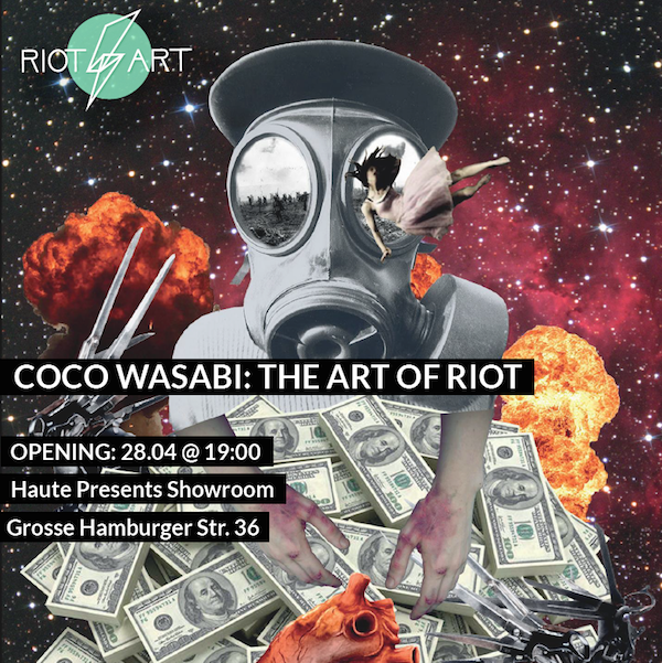Coco Wasabi's work is an unexpected explosion of class and spice, making everything that exists shatter, whilst creating a new order. It is in harmony, and without a hint of boredom that her work is created, generating stylistic breakthroughs and indulging the viewer in a game of depth and perspective. From the Virgin Mary to Mickey Mouse, Coco Wasabi confidently approaches each topic, no matter how explosive, to lay it bare in front of the audience. Filled with contrasts between traditional and modern, between trivial and high culture, harmony and chaos, humour and solemnity, her work makes it all merge into one another.