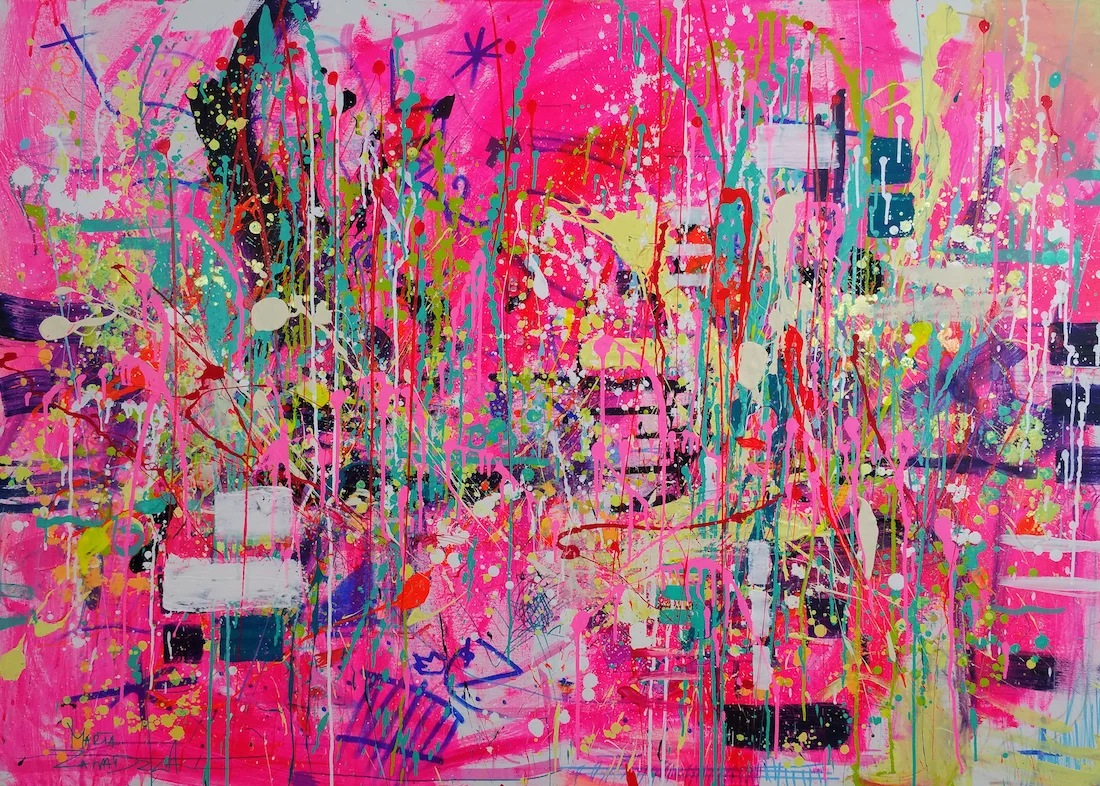 Marta Zawadzka a98 pink friends 140x100 cm canvas 5,2016.jpg