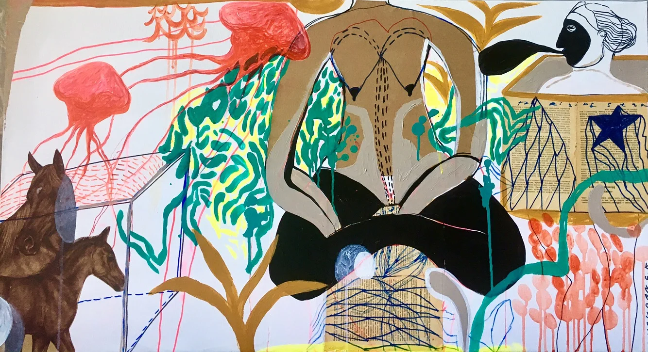The Rising Star,acrilyc,collage,canvas,60x120cm,2017.jpg