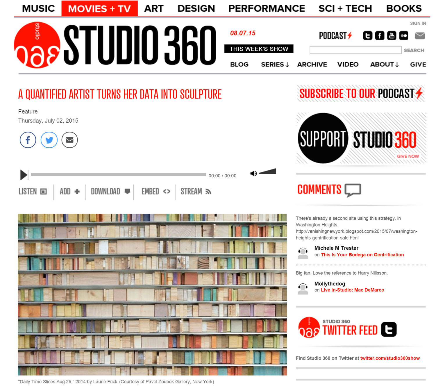 Studio 360 radio and podcast 