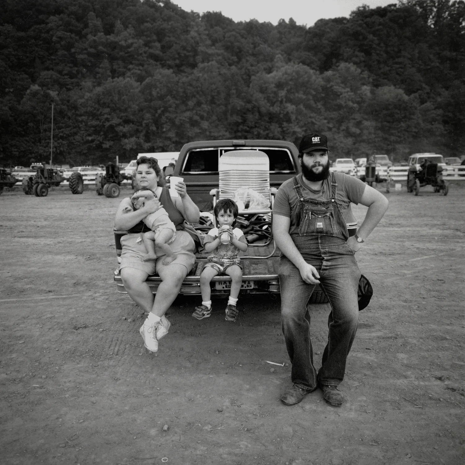 Family Waiting for the Tractor Pull, Horatio, Arkansas, archival pigment print, 16x20, 1990