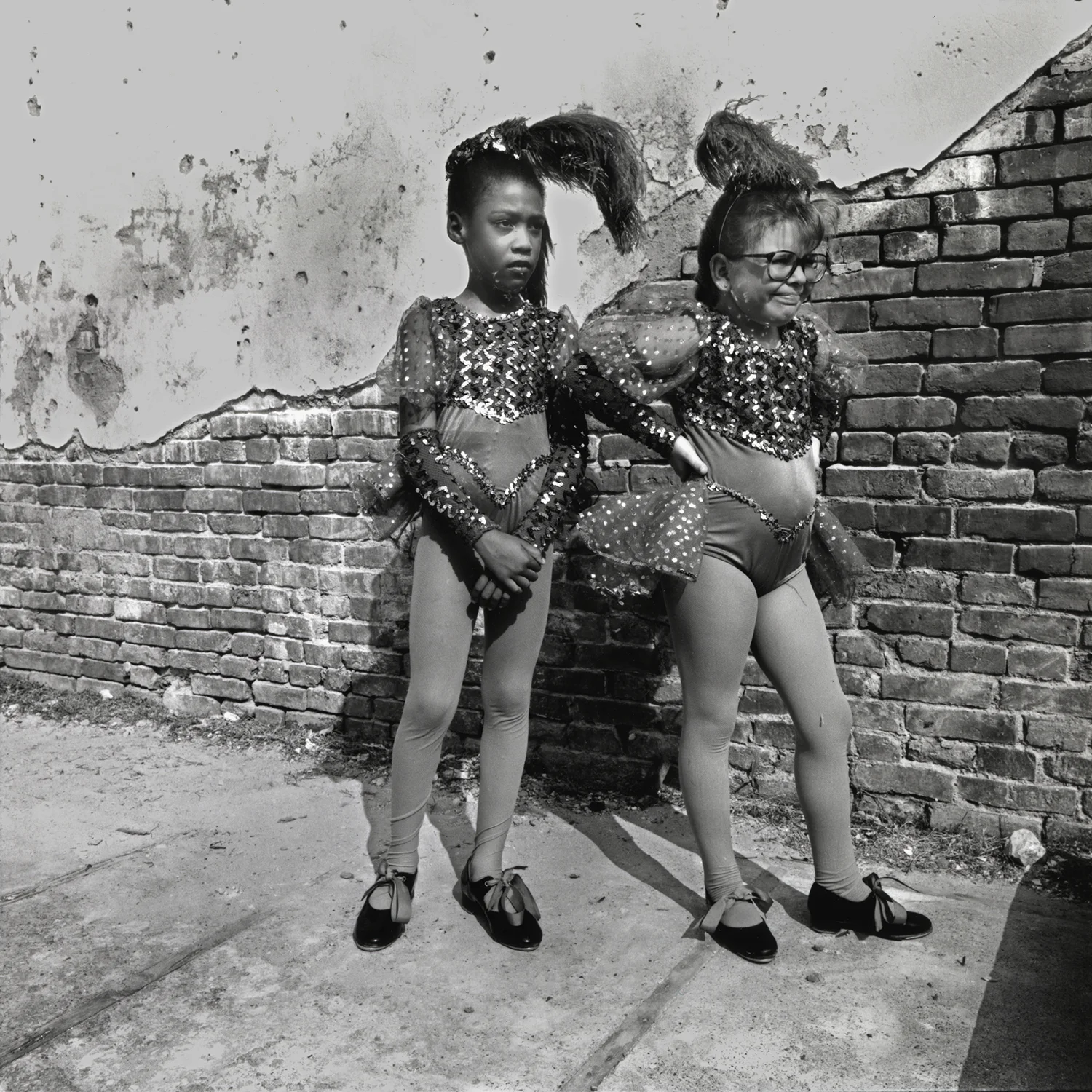 Girls Waiting to Dance, Cairo, Illinois, archival pigment print,16x20, 1990