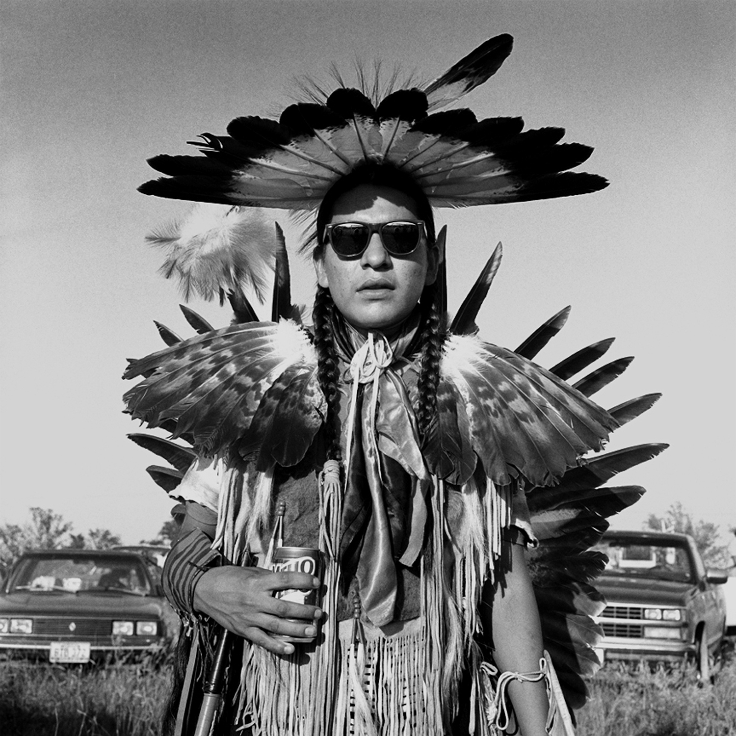 Traditional Dancer, White Shield, North Dakota, archival pigment print,16x20, 1990