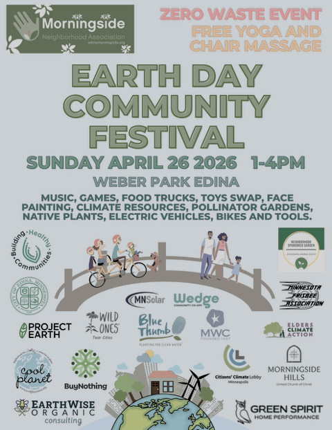 Sunday, April 26, 2026, 1-4pm:  Earth Day Festival 