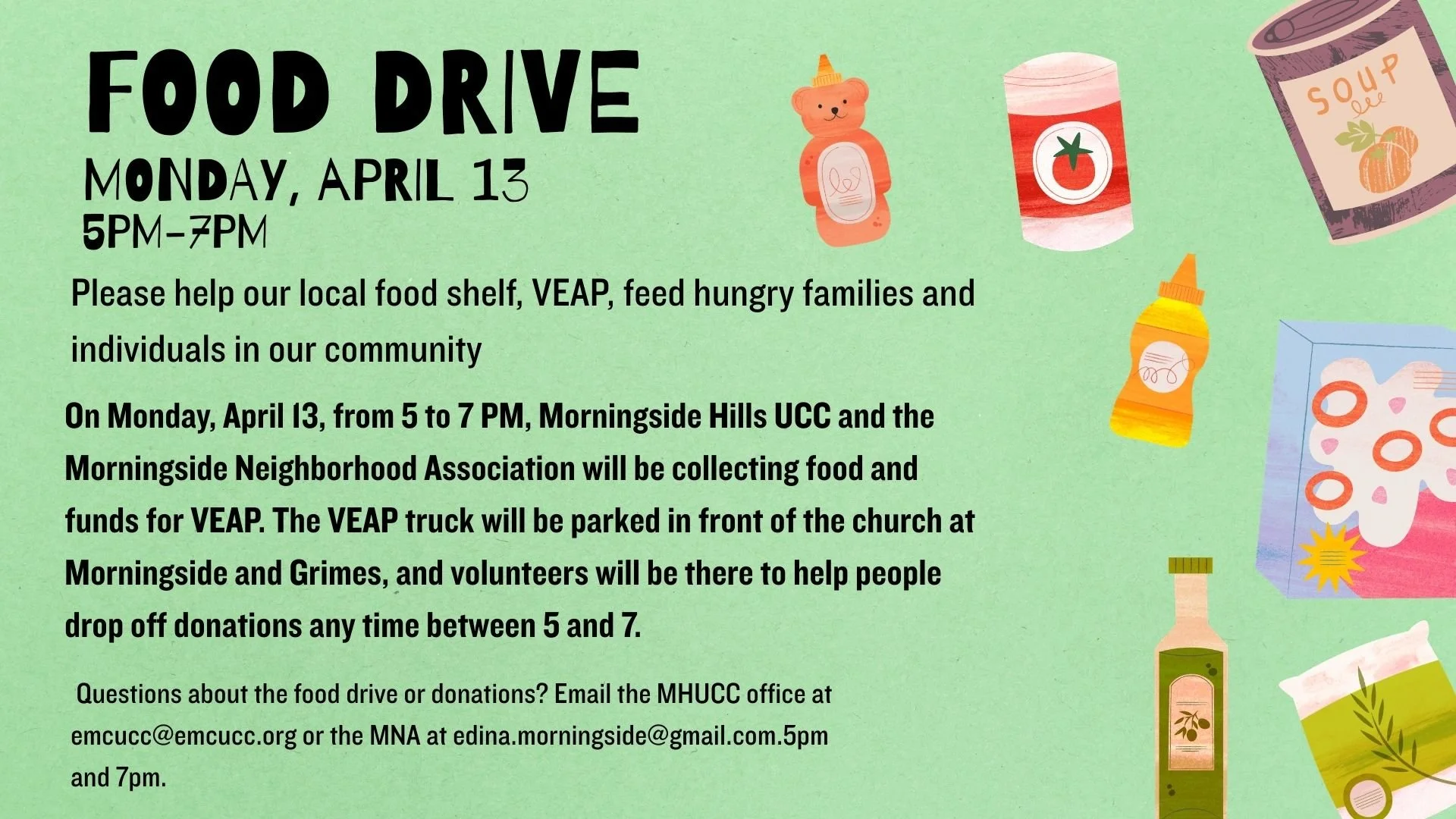 Annual VEAP Food Drive April 13, 2026