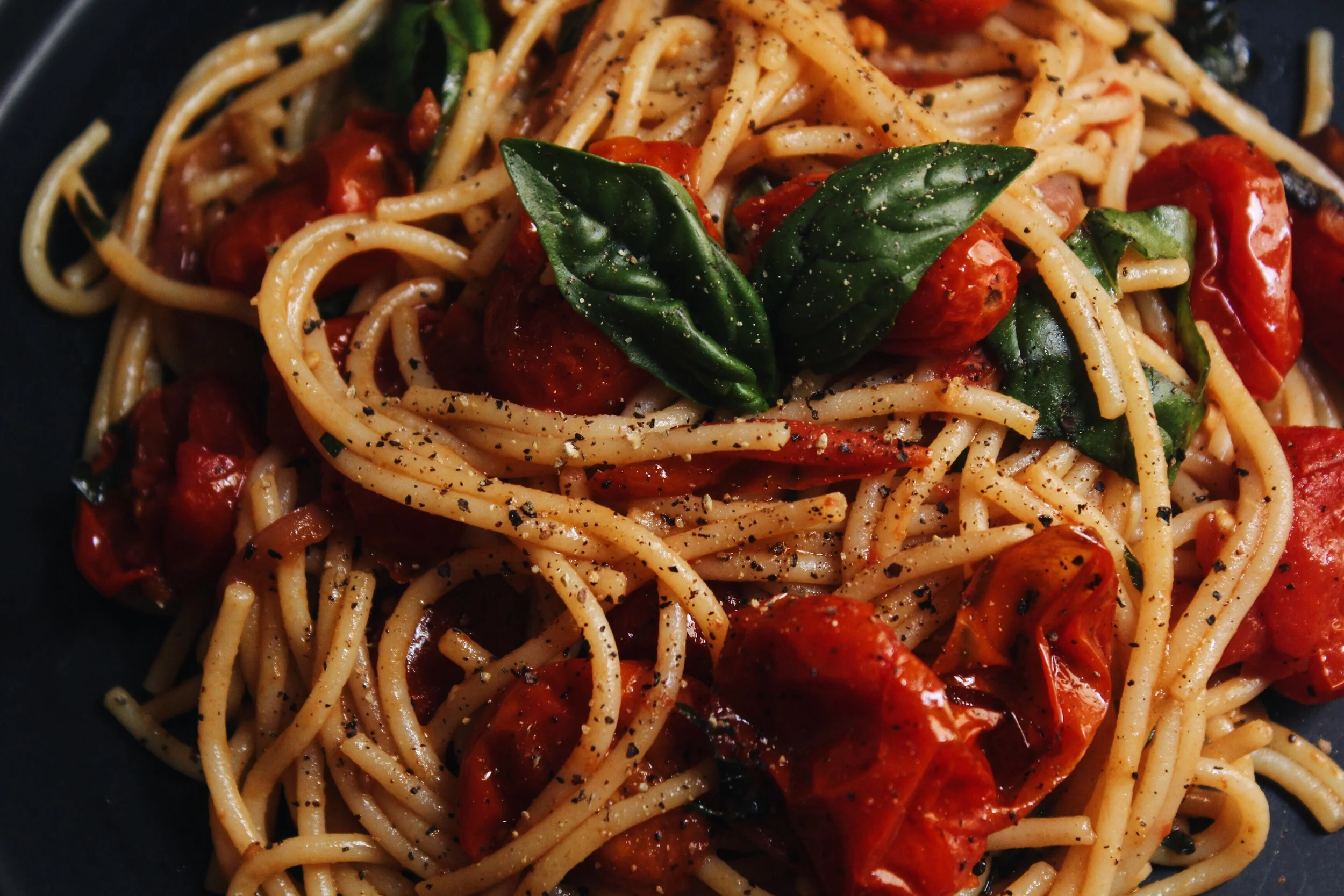 Roasted Grape Tomato Pasta