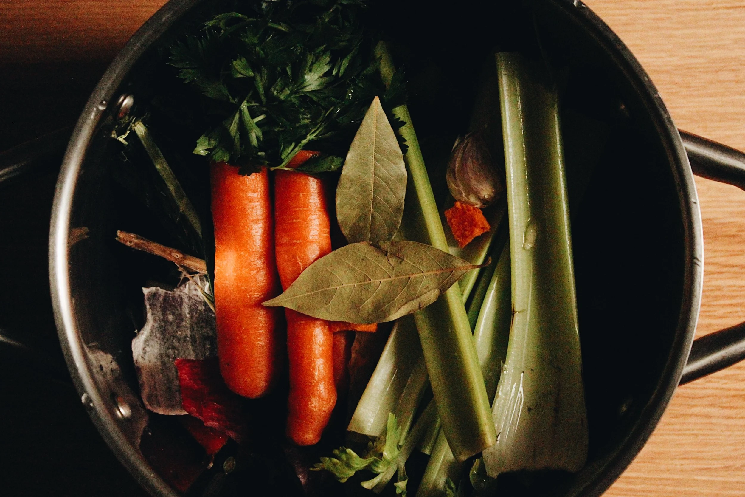 Vegetable Broth from Scraps